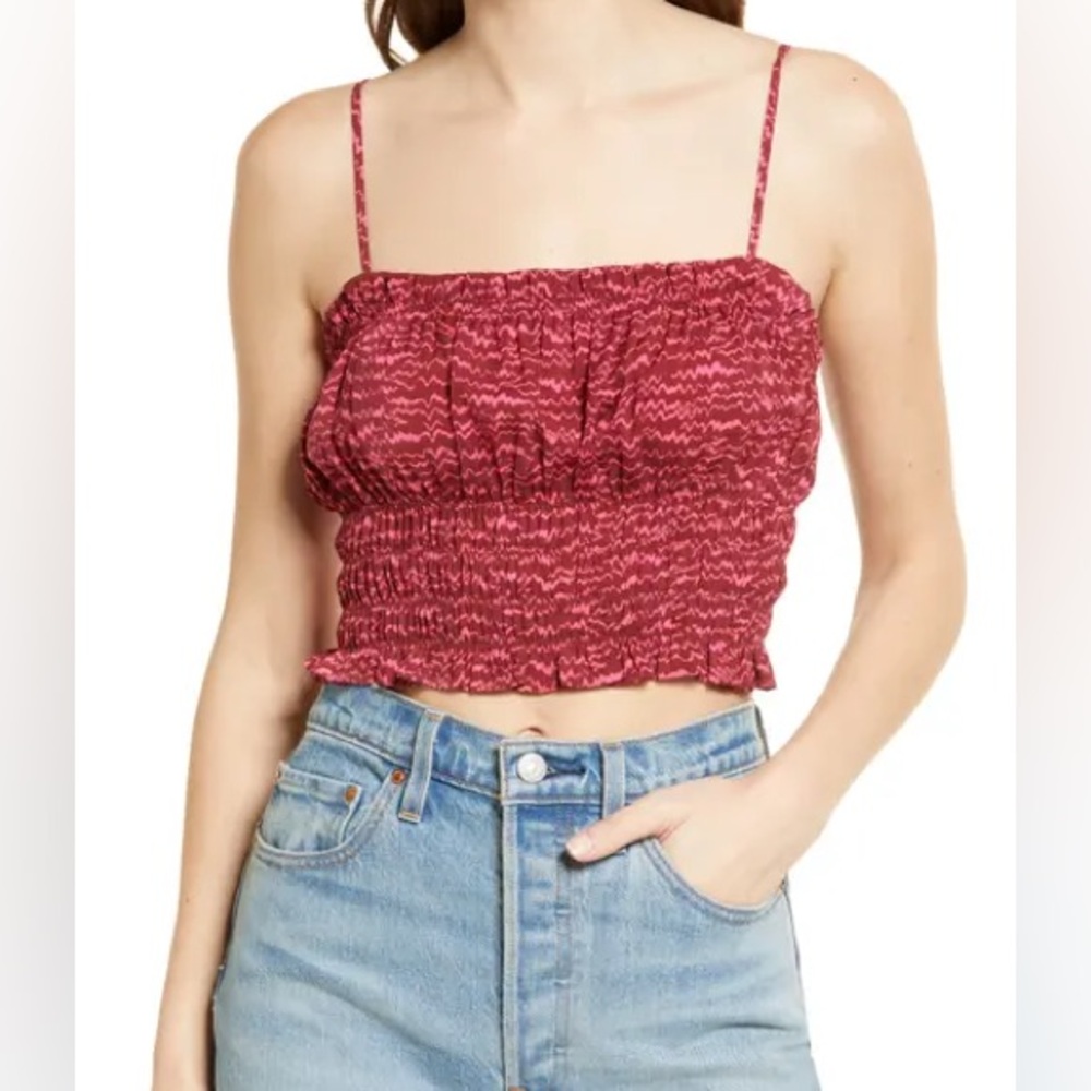 Flirty Smocked Summer Crop Top / Melrose and Market / Summer / Large / NEW